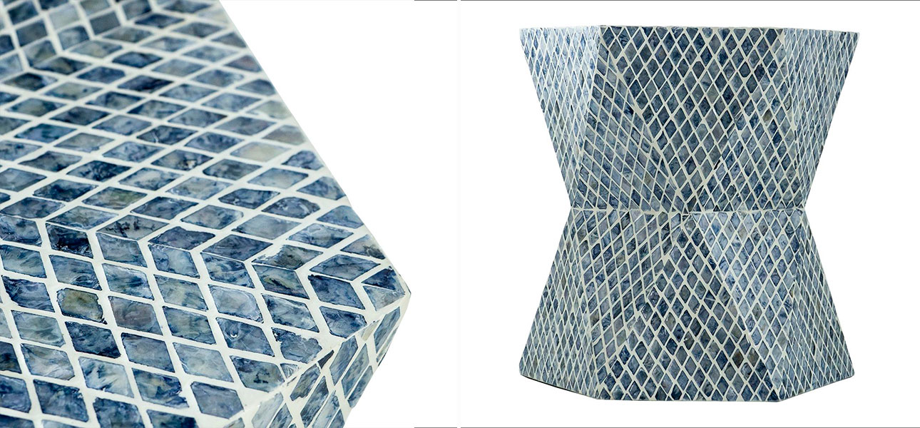 Столик с многогранной столешницей с инкрустацией мозаика Wallace - фото