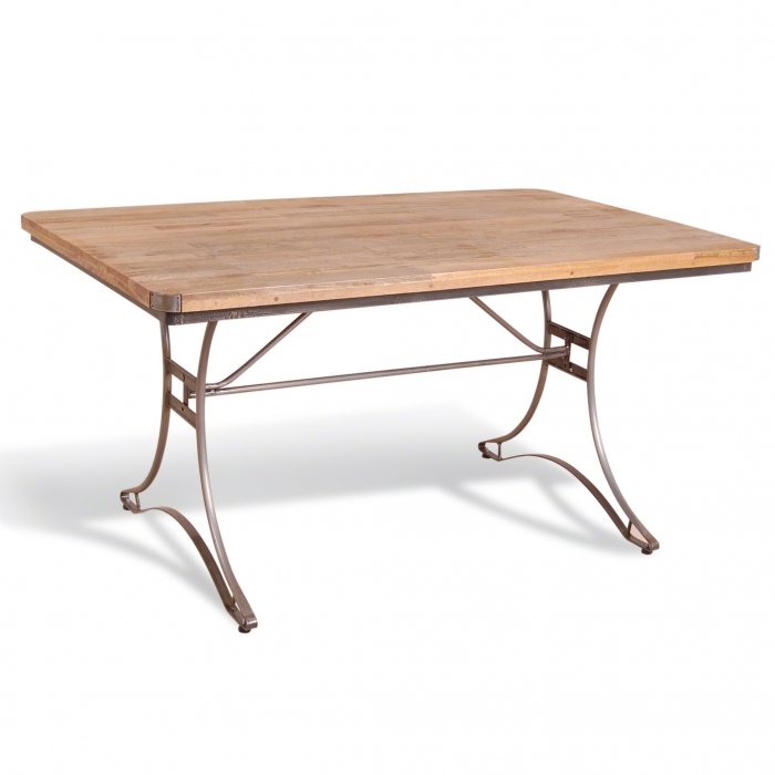 C Industrial Metal Rust Rectangular Table   -- | Loft Concept 