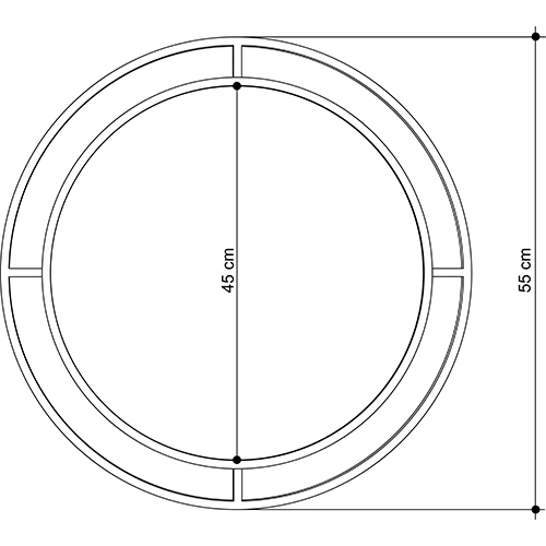 Настенное зеркало круглой формы в черной металлической раме BUBBLE MIRROR BLACK в Ростове-на-Дону