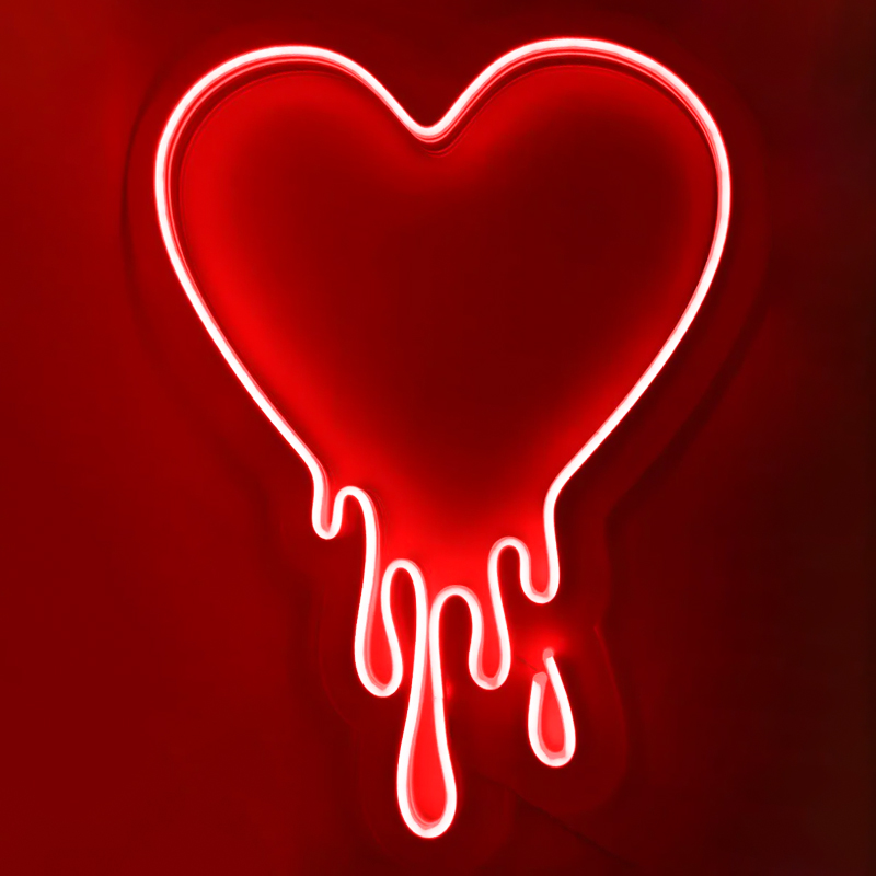    Melted Heart Neon Wall Lamp    -- | Loft Concept 