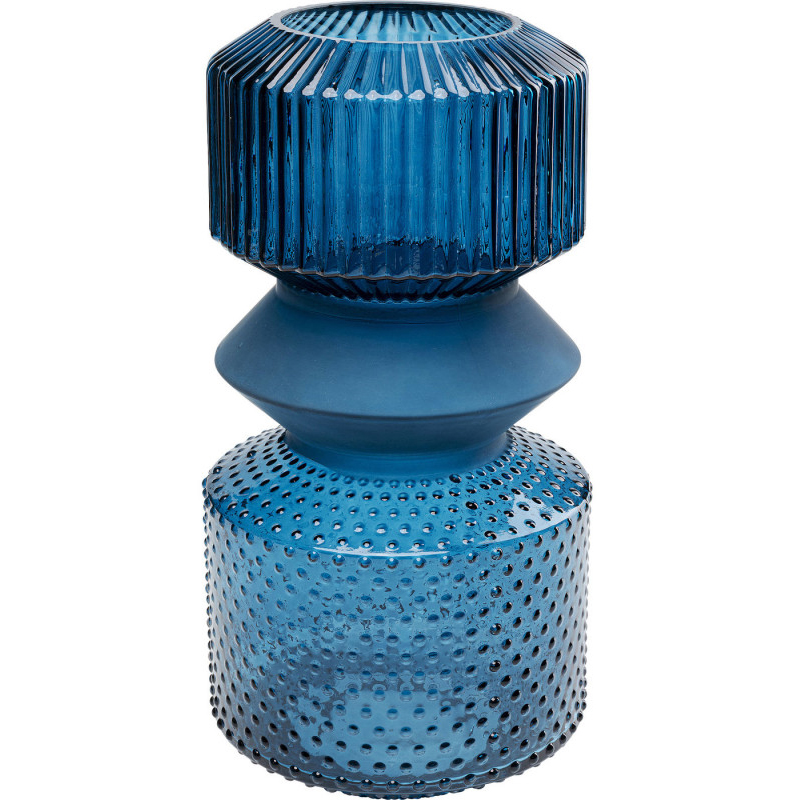  Geometric Blue Glass Vase 36   -- | Loft Concept 