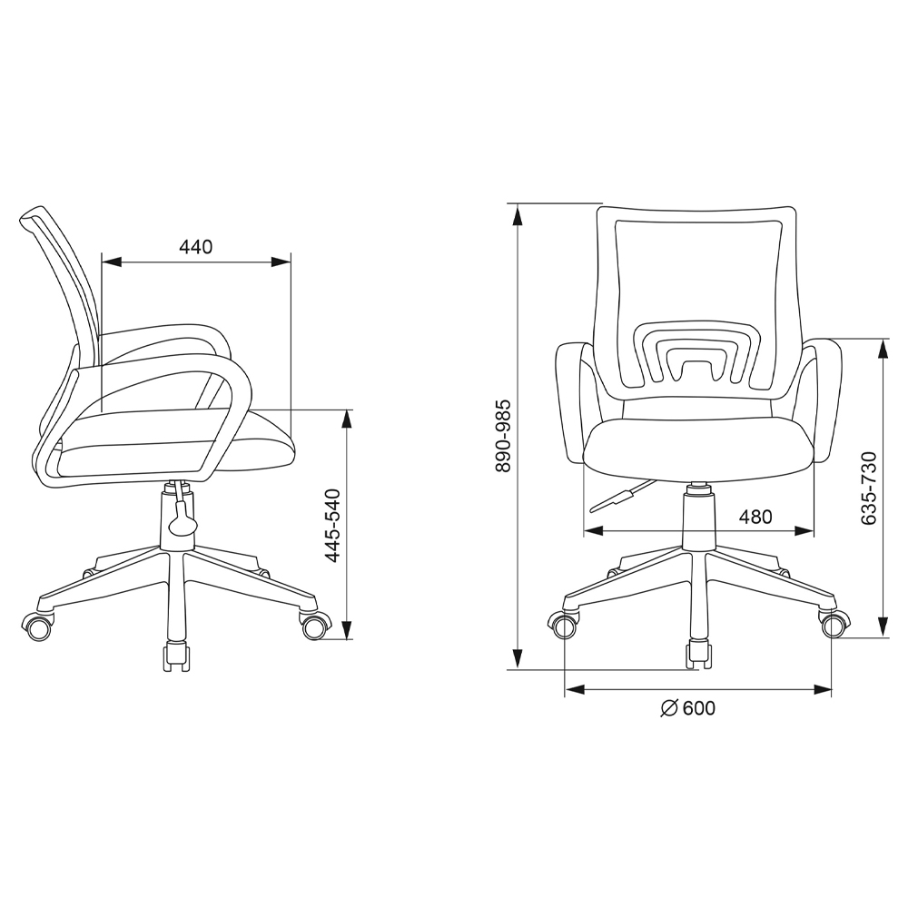 Офисное кресло с основанием из белого пластика Desk chairs Blue в Ростове-на-Дону