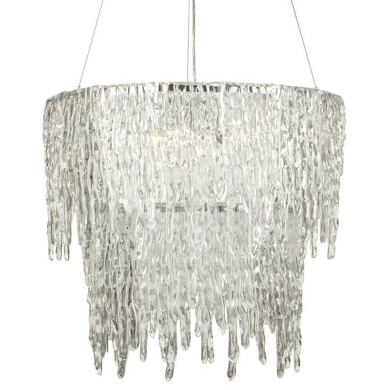 Люстра Cold Heart Silver Single two-tier Chandelier Хром Прозрачное Стекло в Ростове-на-Дону | Loft Concept 