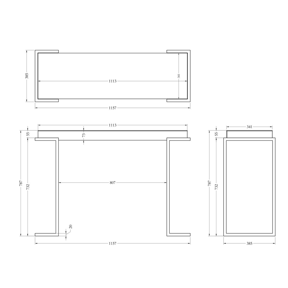 Консоль зеркальная Mirror Chrome Console в Ростове-на-Дону