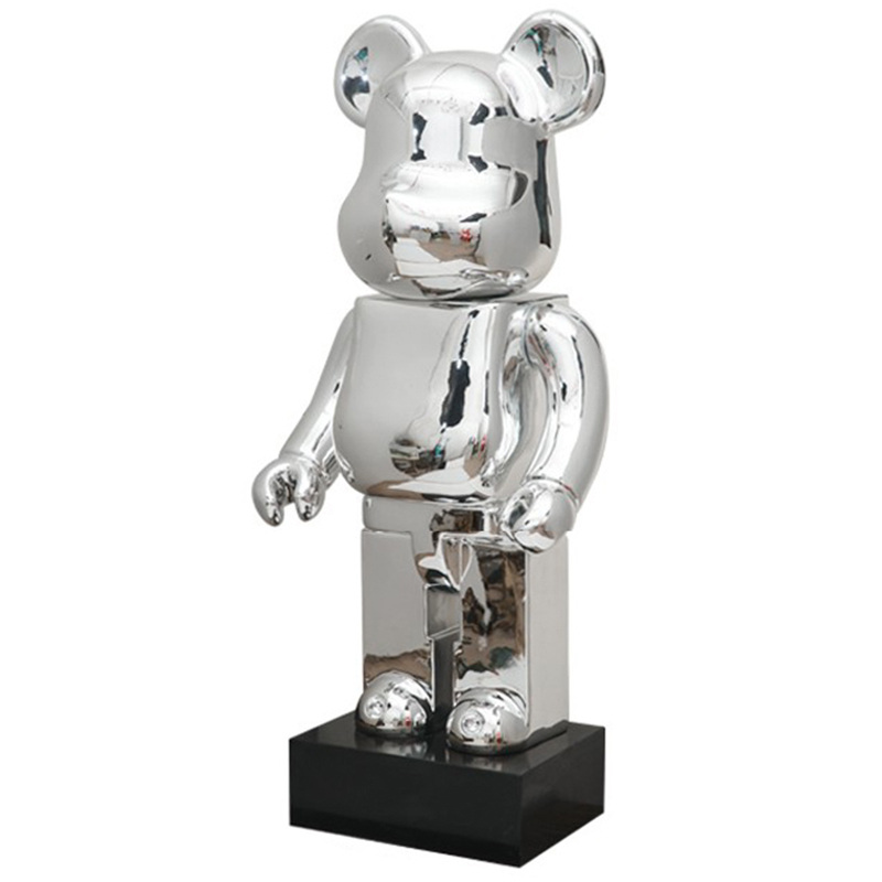  Bearbrick Silver on stand   -- | Loft Concept 