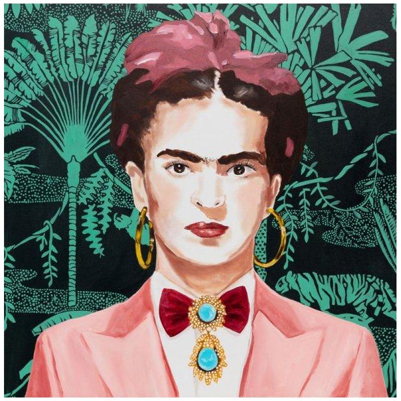  Frida with Pink Power Suit and Jungle Wallpaper   -- | Loft Concept 