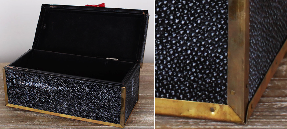 Шкатулка из ската Black Caviar Red Coral Шкатулка из ската Black Caviar Red Coral - Loft-Concept в Ростове-на-Дону