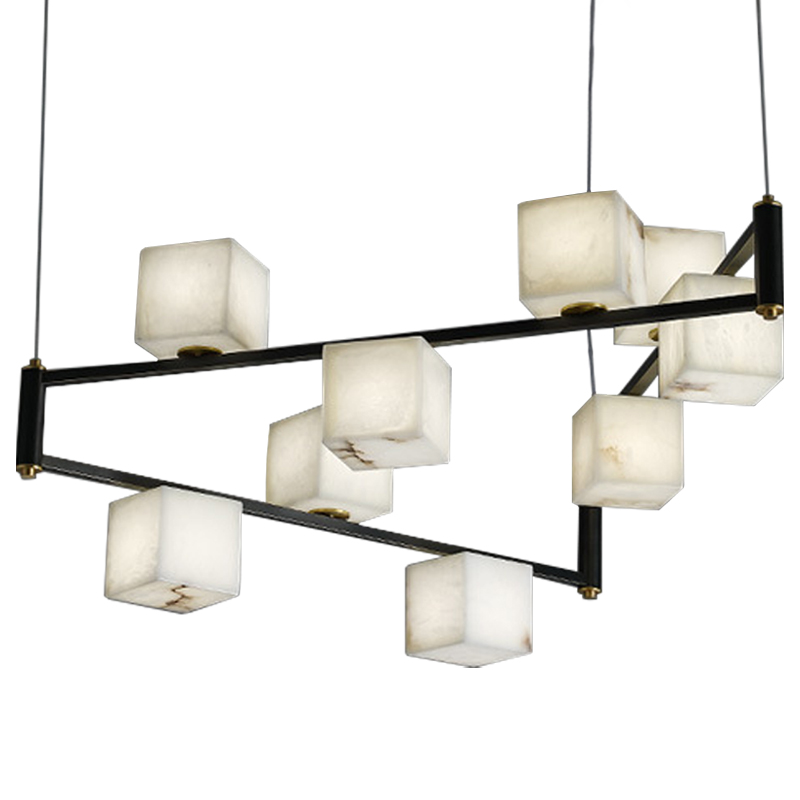  Marble Cubes Modern Light Chandelier 9    Bianco    -- | Loft Concept 