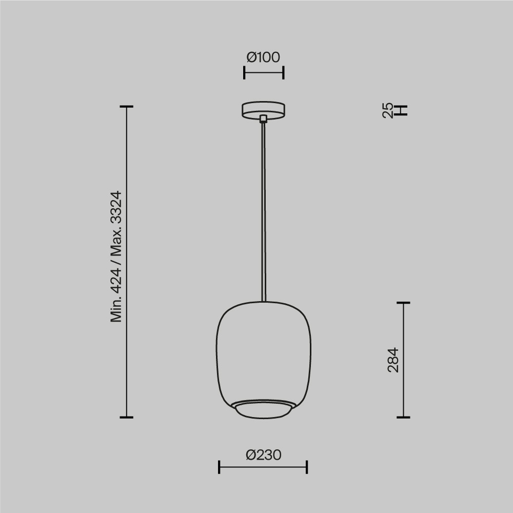 Подвесной светильник Brio Серый 3000К 12Вт в Ростове-на-Дону