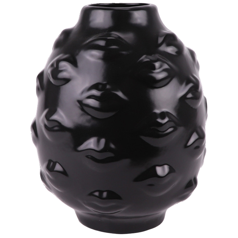  GILDED GALA ROUND BLACK Vase   -- | Loft Concept 