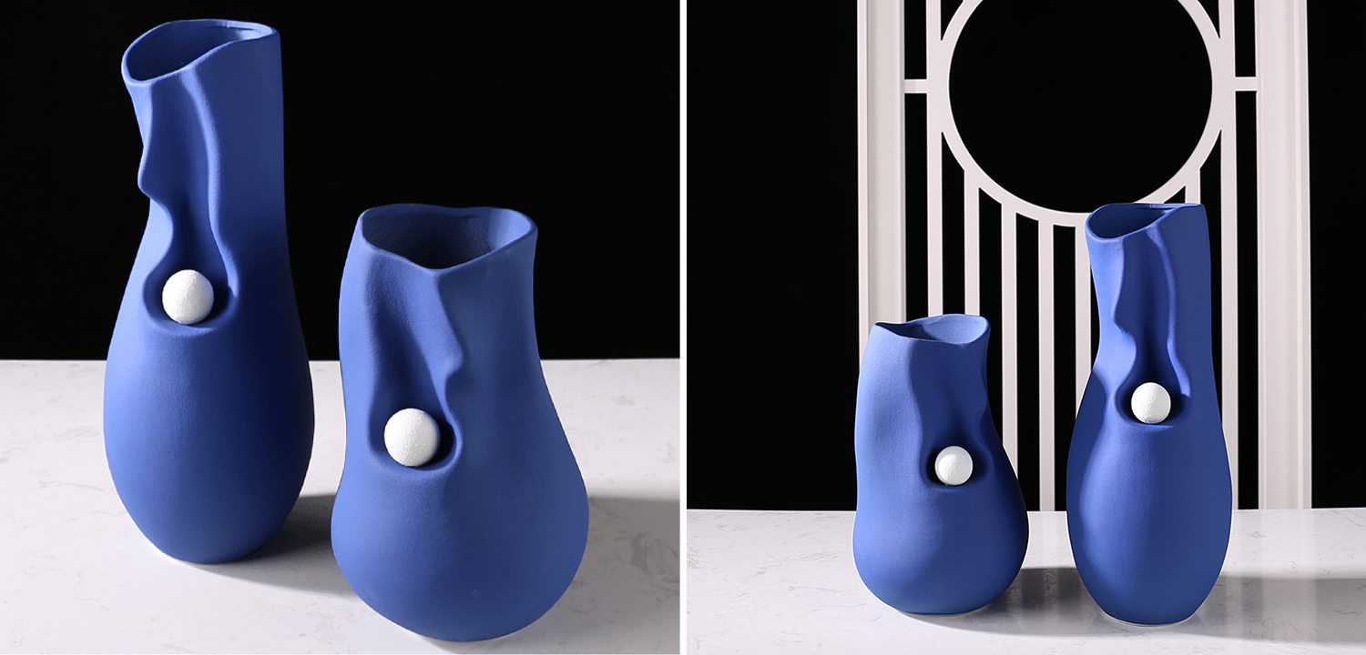 Ваза Molecule Collection Rhea Blue Vase - фото