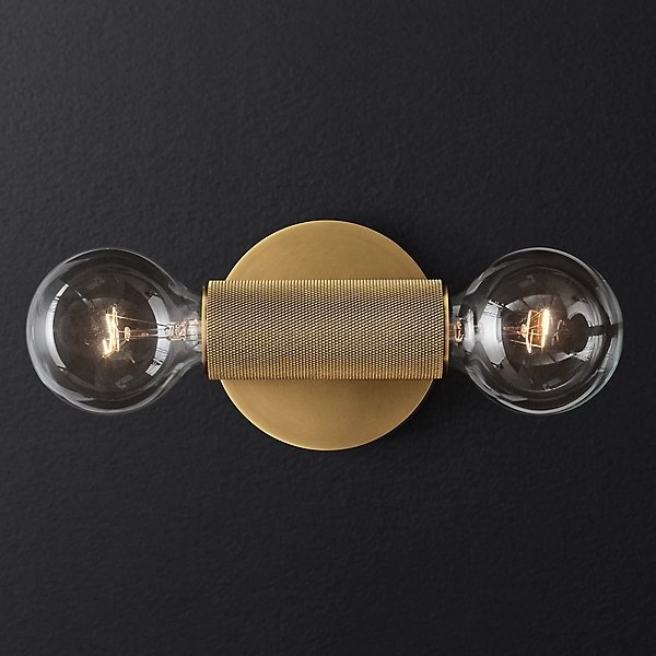  RH Utilitaire Inline Sconce Brass   -- | Loft Concept 