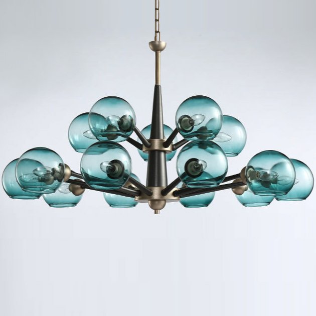  Thalia chandelier Blue glass 15  -   -- | Loft Concept 
