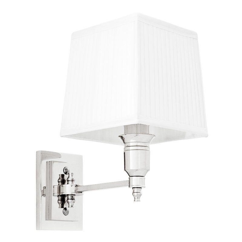  Wall Lamp Lexington Single Nickel+White    -- | Loft Concept 