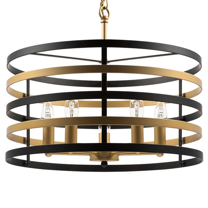  Gold Stripes Chandelier 5    -- | Loft Concept 
