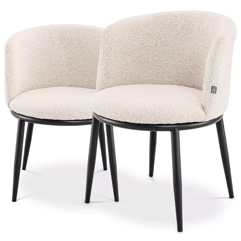     Eichholtz Dining Chair Filmore Set of 2 Boucle Cream    -- | Loft Concept 
