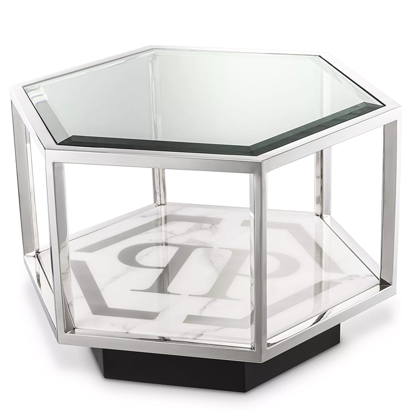   Philipp Plein Side Table Falcon View Chrome    Bianco      -- | Loft Concept 