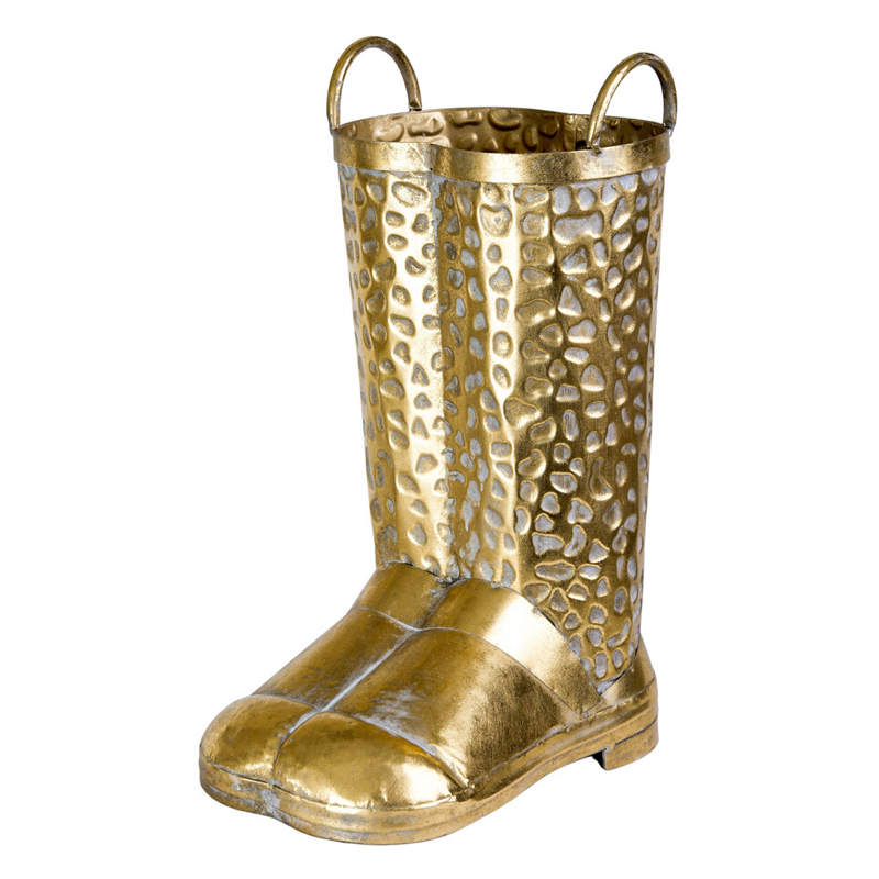 Ваза в форме сапог с рельефной текстурой и ручками Vase Boot Винтажное Темное Золото Ваза в форме сапог с рельефной текстурой и ручками Vase Boot Винтажное Темное Золото в Ростове-на-Дону | Loft Concept