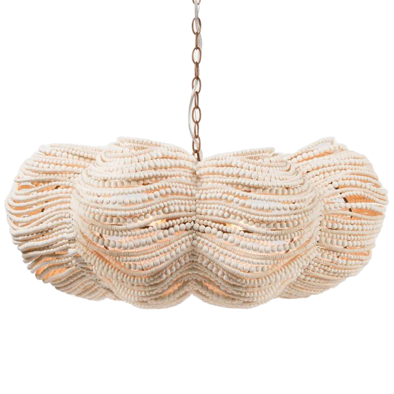           White Wooden Beads Chandelier   -- | Loft Concept 