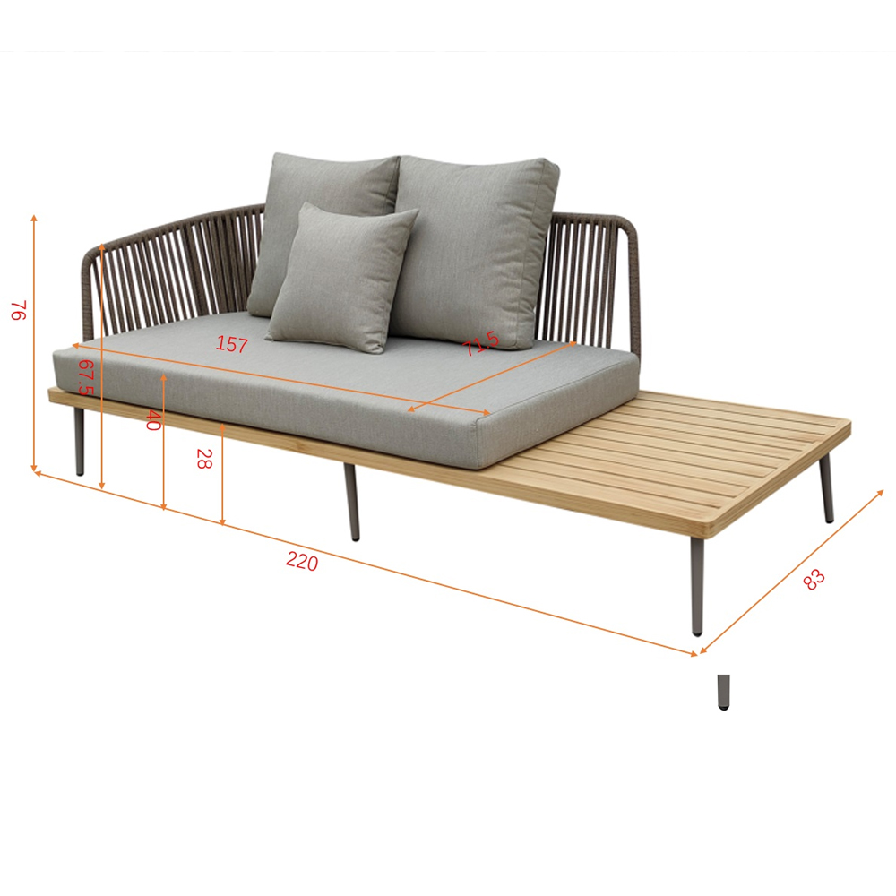 Диван трехместный уличный Street Comfort серый в Ростове-на-Дону