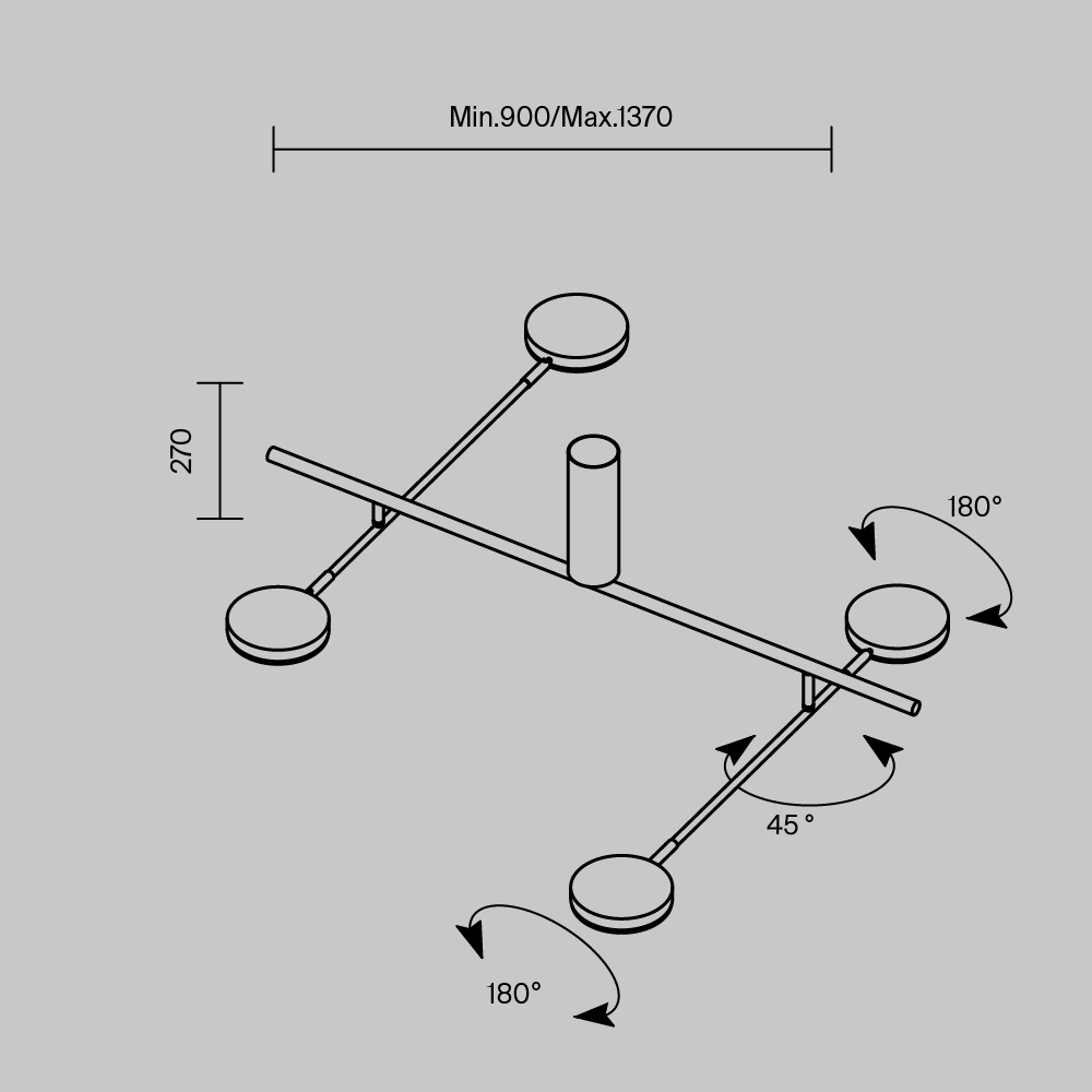 Потолочный светильник Fad 3000К 26Вт в Ростове-на-Дону
