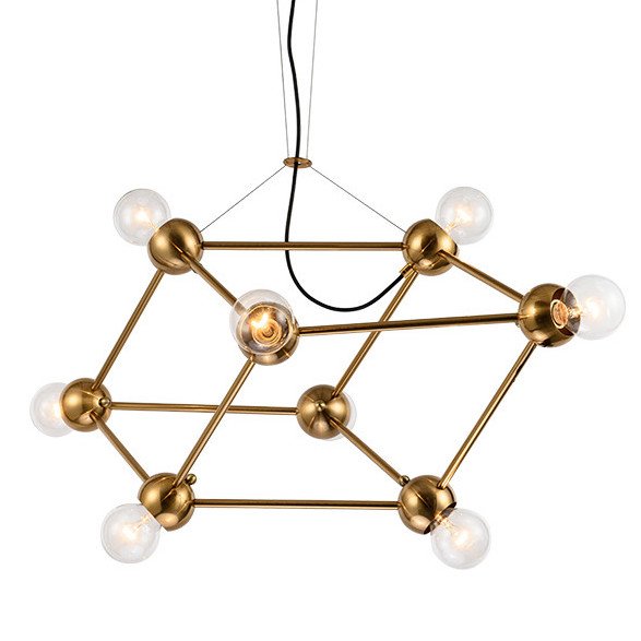 Molecule Gold Chandelier   -- | Loft Concept 