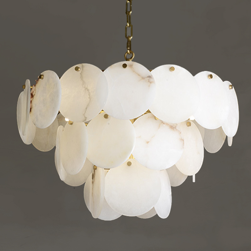  Letizia Marble Three Tiered Chandelier    Bianco  -- | Loft Concept 