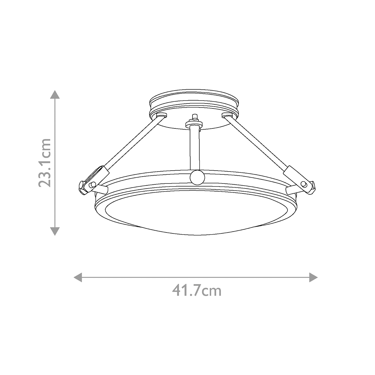 Потолочный светильник цвета латунь с плоским круглым плафоном Hinkley в Ростове-на-Дону
