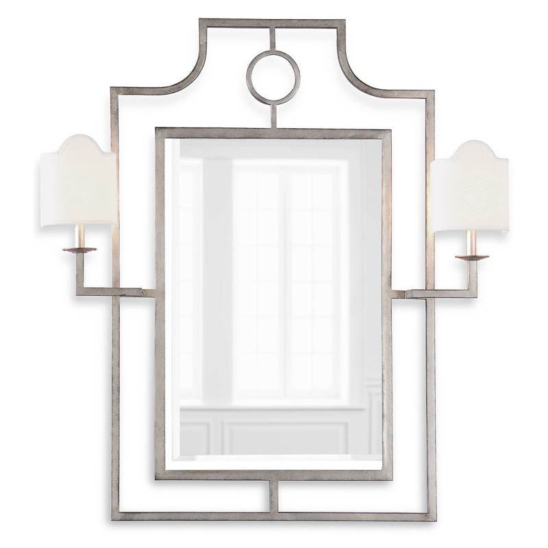    Mirror with Sconces Dairile Silver   -- | Loft Concept 