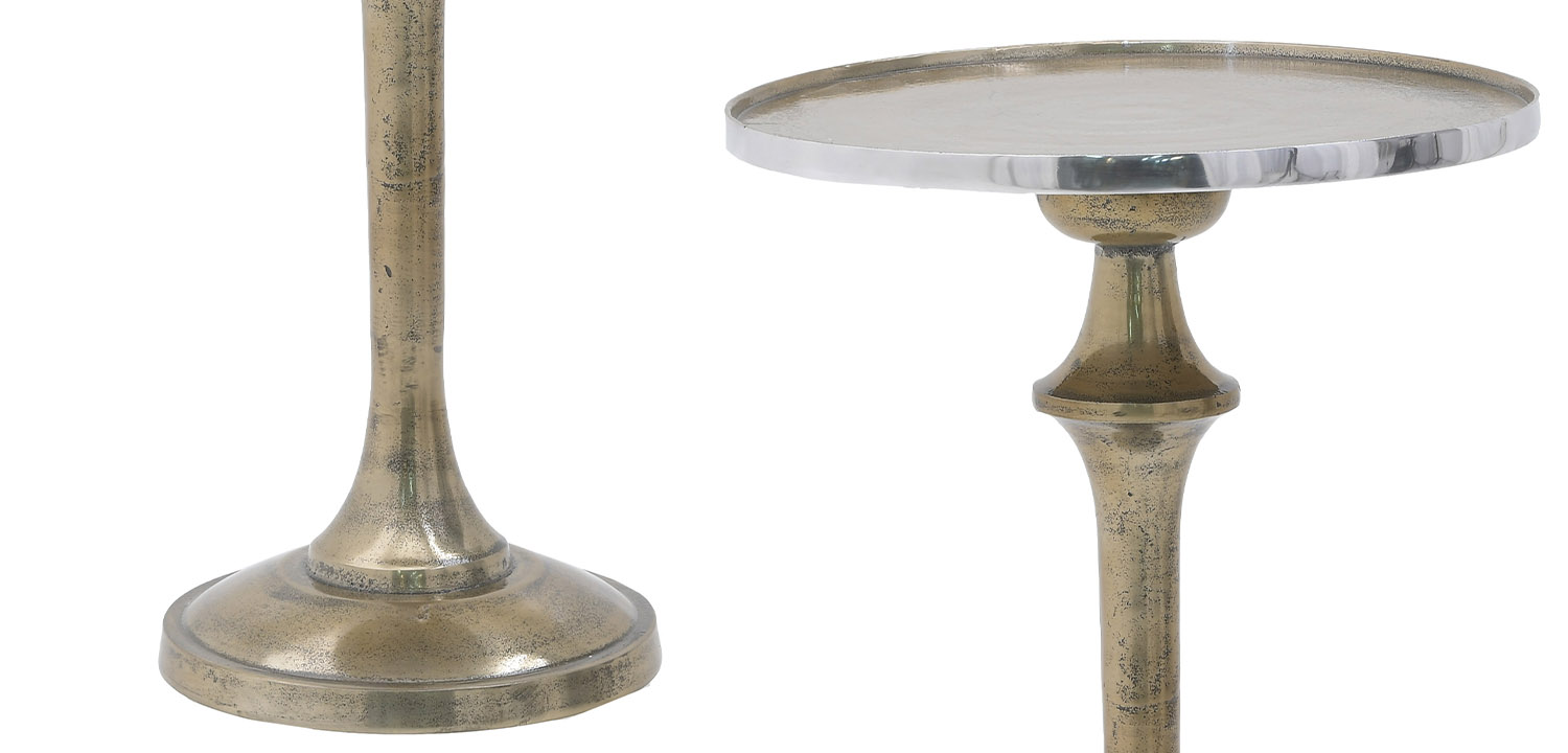 Круглый приставной стол Bourne Patina Side Table - фото