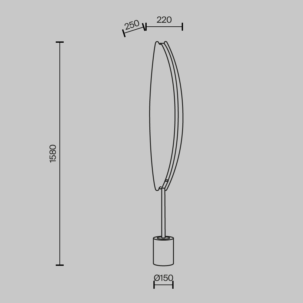 Напольный торшер светодионый Breeze 3000К 33Вт в Ростове-на-Дону