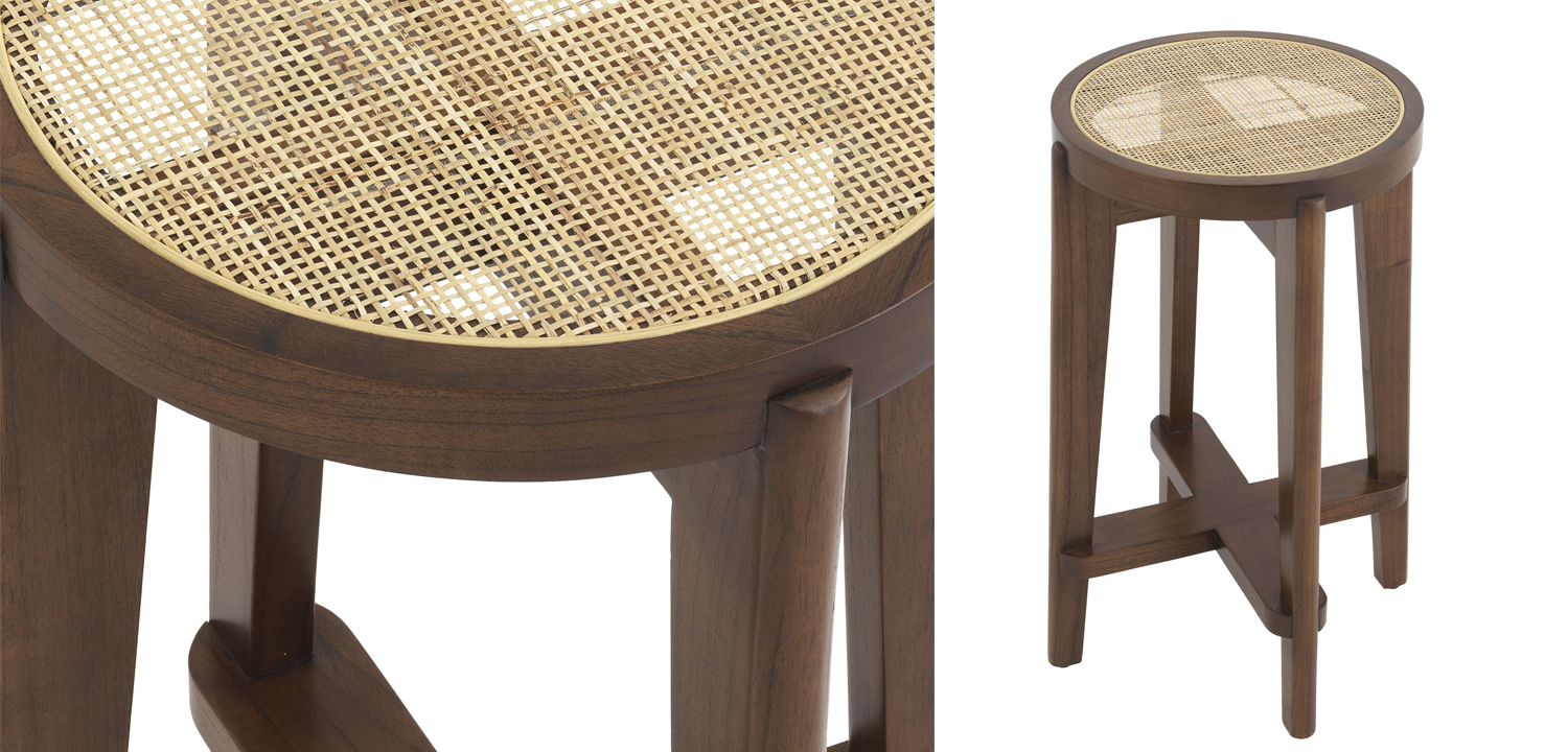 Полубарный стул Eichholtz Counter Stool Dareau brown - фото