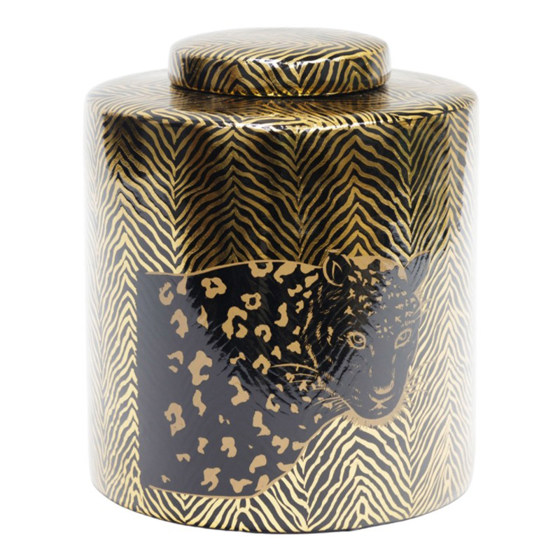  Leopard Vase black and gold 25    -- | Loft Concept 