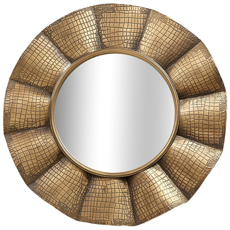   Aguirre Round Brass Mirror    -- | Loft Concept 