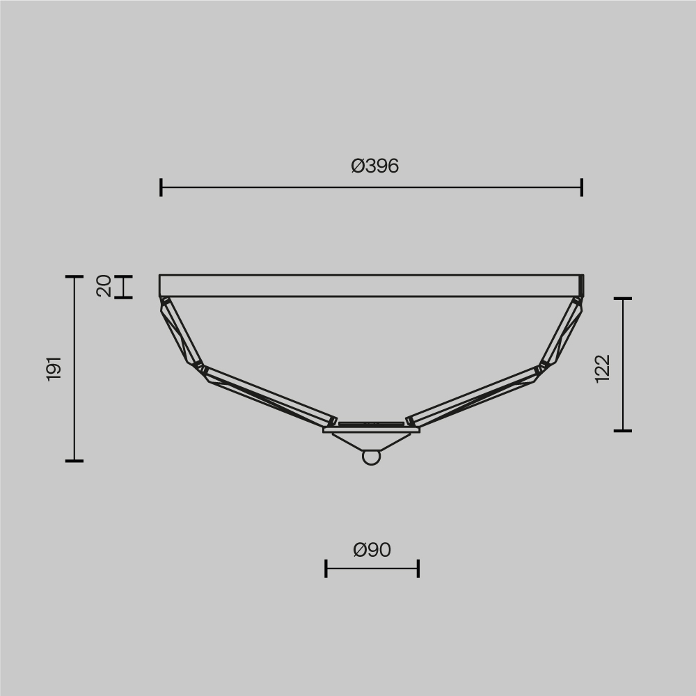 Потолочный светильник Facet E14х4 в Ростове-на-Дону