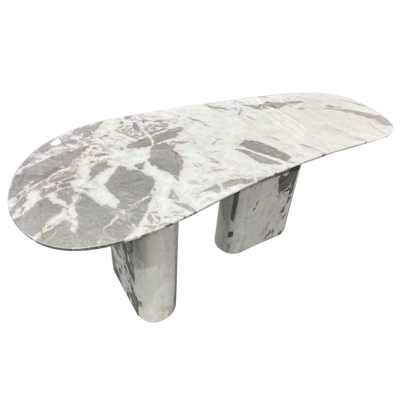 Обеденный стол Ernest Grey Marble Dining Table Серый в Ростове-на-Дону | Loft Concept 