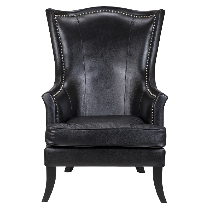      4-      Daniel Leather Armchair black   -- | Loft Concept 