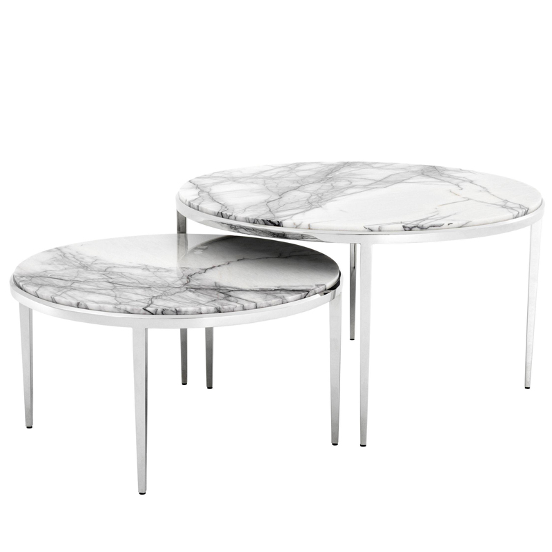    Eichholtz Coffee Table Fredo set of 2   Bianco   -- | Loft Concept 