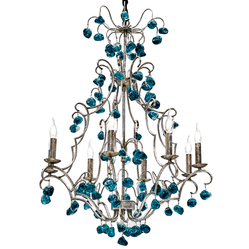  Crystal Blue Cupertino Chandelier    -- | Loft Concept 