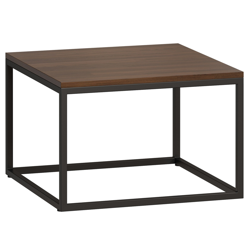 Кофейный стол Industrial Oak Philomel Coffee Table square Коричневый Черный в Ростове-на-Дону | Loft Concept 