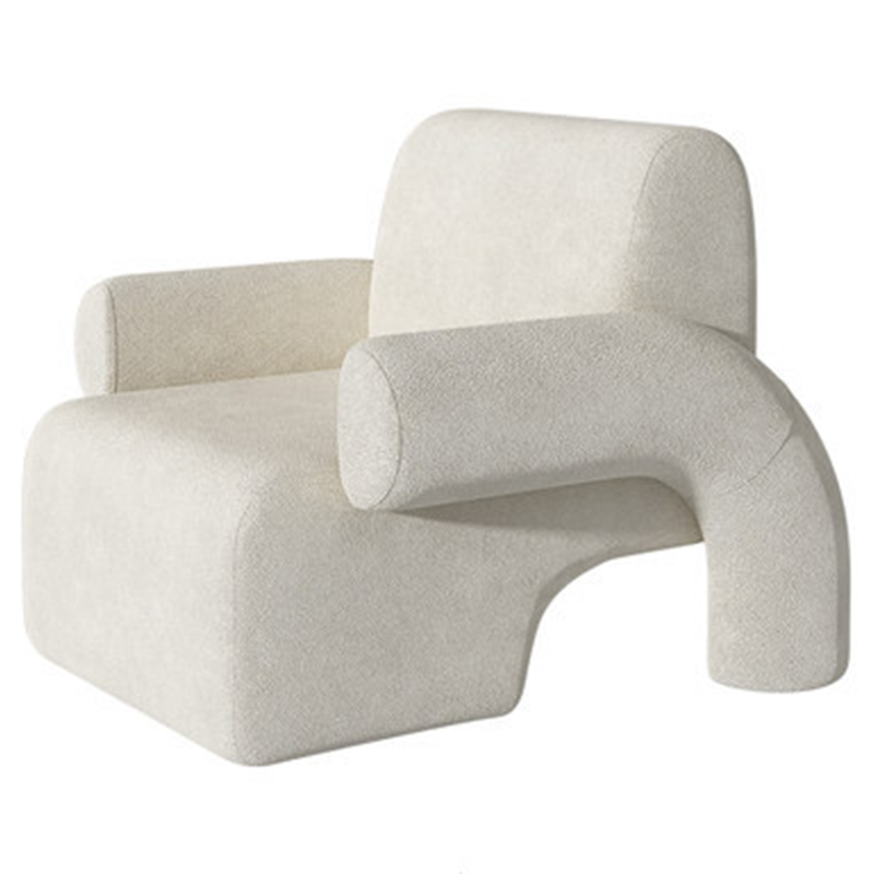  Odom White Boucle Armchair   -- | Loft Concept 