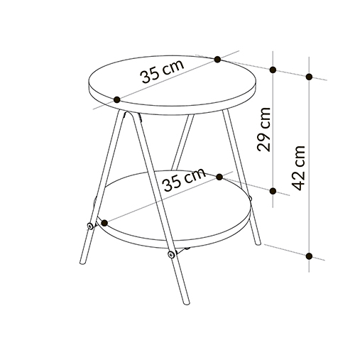    2-     ESSEL SIDE TABLE ANTHRACITE  --