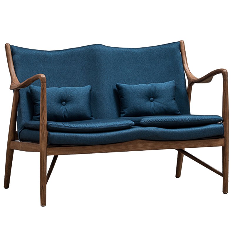  Makeshift Loveseat Sofa blue linen     -- | Loft Concept 