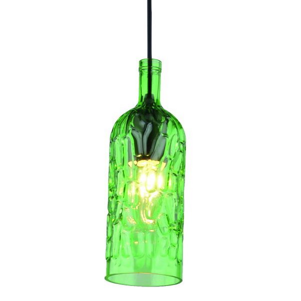   Geometry Glass Green Bottle Pendant   -- | Loft Concept 