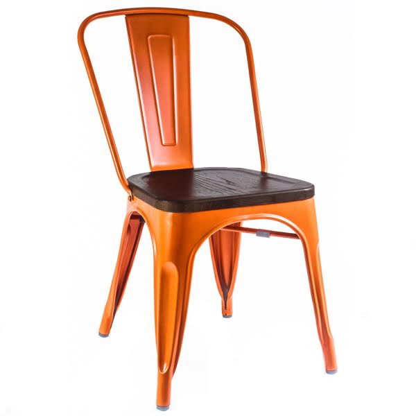   Tolix Chair Wood Orange    -- | Loft Concept 