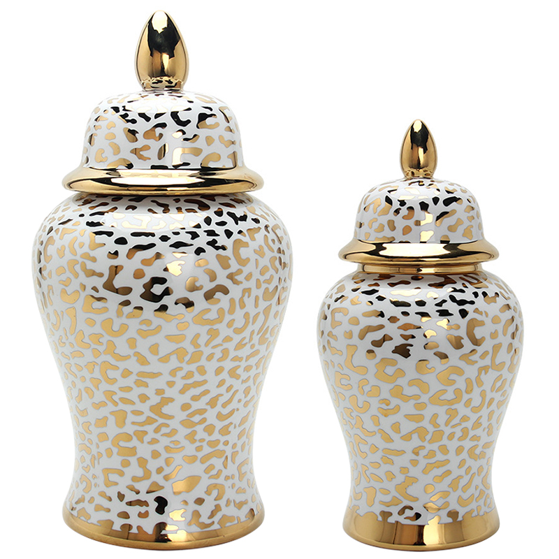    Leopard Print Gold Vase     -- | Loft Concept 