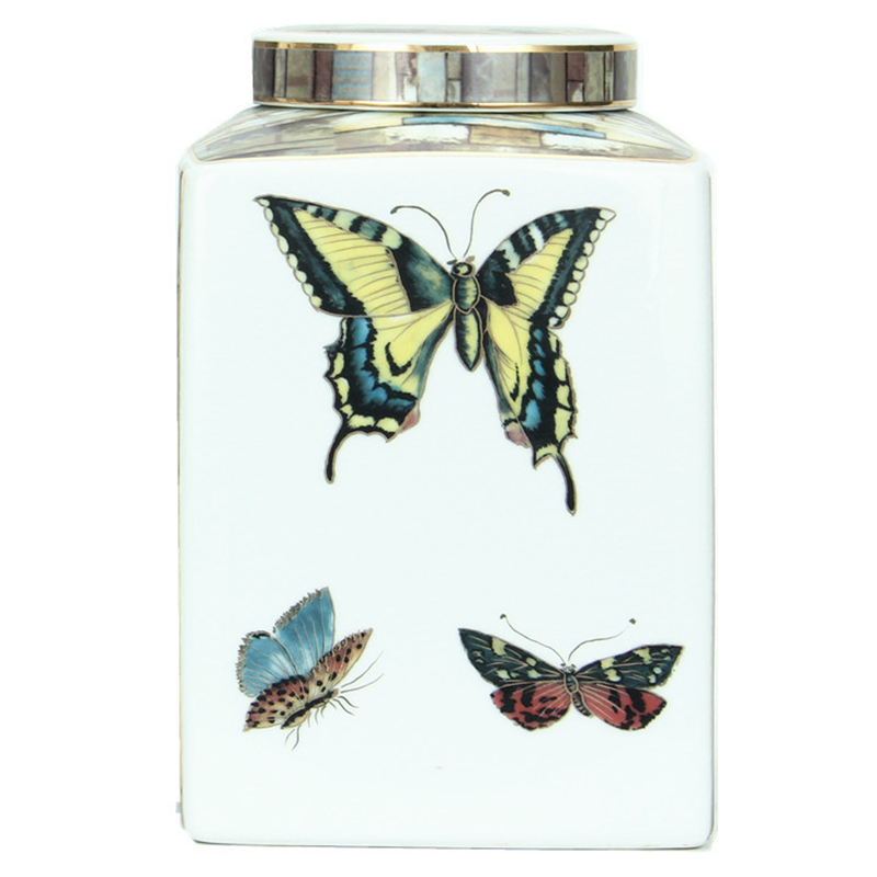    Ceramic Flowers and Butterflies Small Vase    -- | Loft Concept 