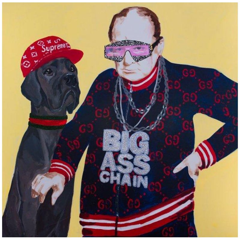  Winston Churchill in Gucci Track Suit with Big Ass Chain   -- | Loft Concept 