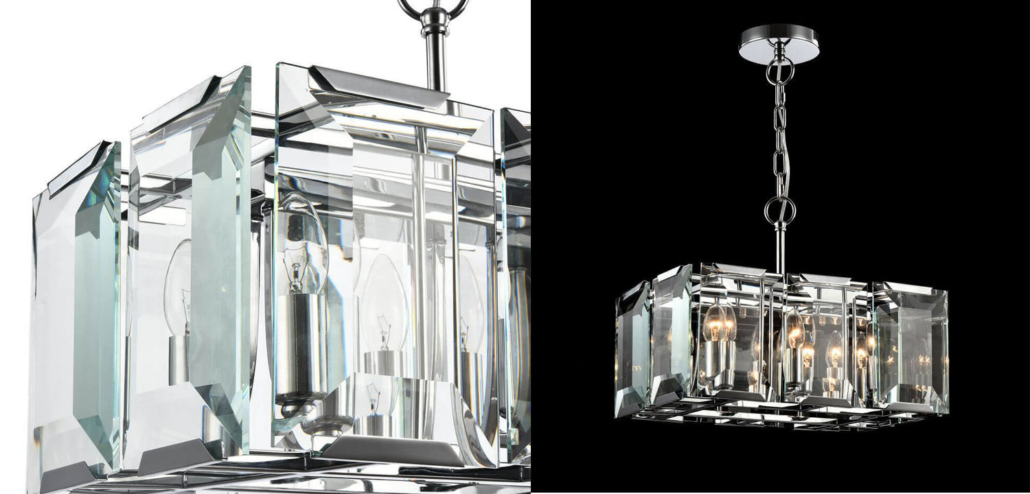 Люстра Harlow Crystal Square Chandelier chrome 6 - фото