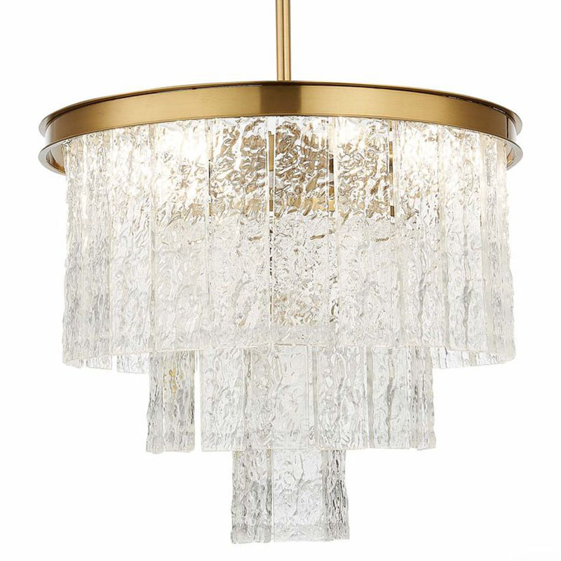  Renea Textured Glass Chandelier Brass     -- | Loft Concept 